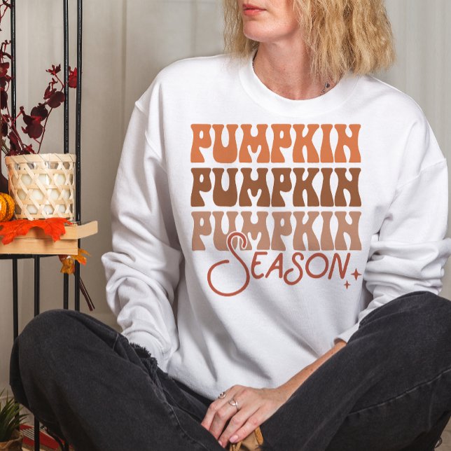 AUTUMN THEMED GROOVY FALL PUMPKIN SAISON SWEATSHIRT (Von Creator hochgeladen)