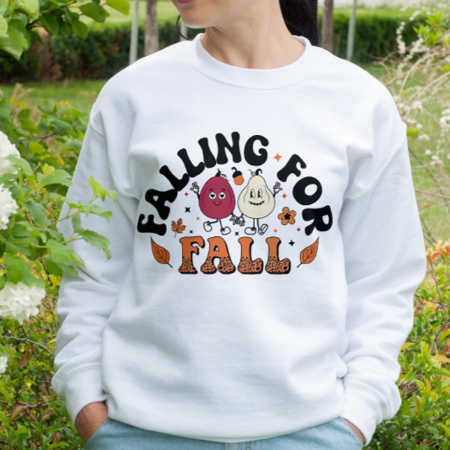 AUTUMN THEMED NIEDLICH FALLEN FÜR FALL PUMPKIN SWEATSHIRT (Von Creator hochgeladen)