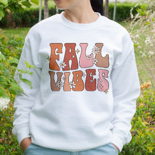 AUTUMN THEMED RETRO GROOVY FALL VIBES SWEATSHIRT