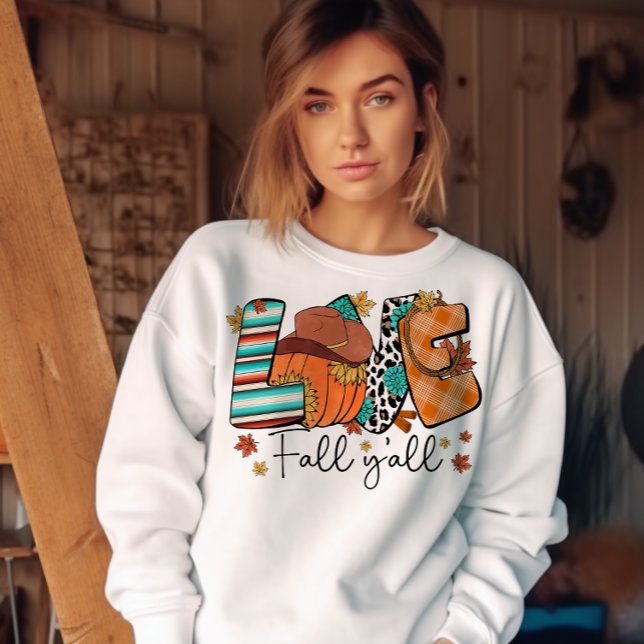 AUTUMN THEMEMEN WESTERN LIEBE FALL Y'ALL SWEATSHIRT (Von Creator hochgeladen)
