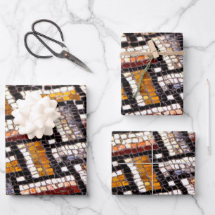 Autumn Toned Roman Mosaic Geschenkpapier Set