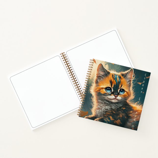Autumn Tortoiseshell Kitten Notizbuch (Innenseite)