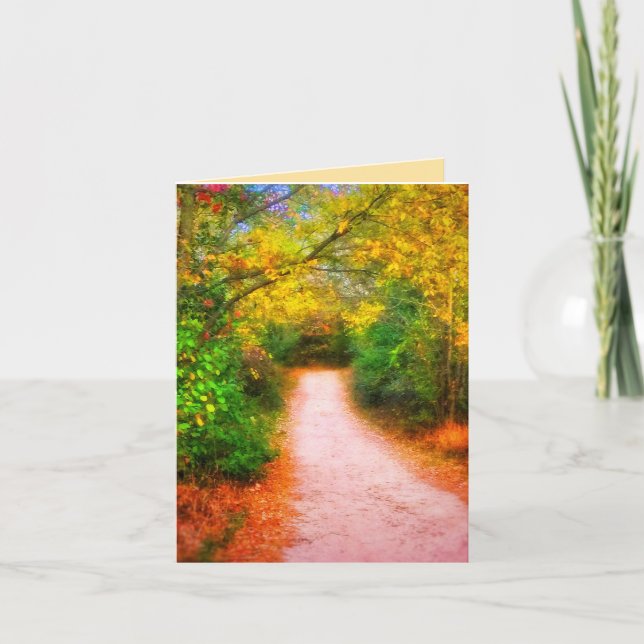 AUTUMN TRAIL BRIGHT GREETCARD KARTE (Vorderseite)