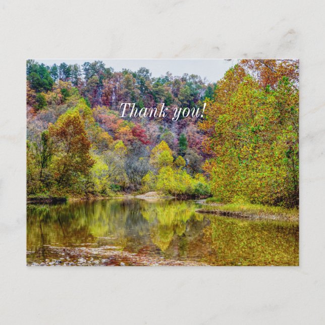 Autumn Tranquility Danke Postcard Postkarte (Vorderseite)