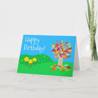 Autumn tree birthday card new by Jo Images Karte