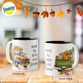 Autumn Trucks Zweifarbige Tasse