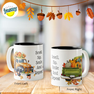 Autumn Trucks Zweifarbige Tasse
