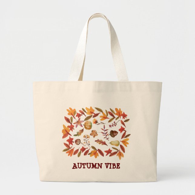 AUTUMN VIBE LARGE TOTE BAG JUMBO STOFFBEUTEL (Vorne)