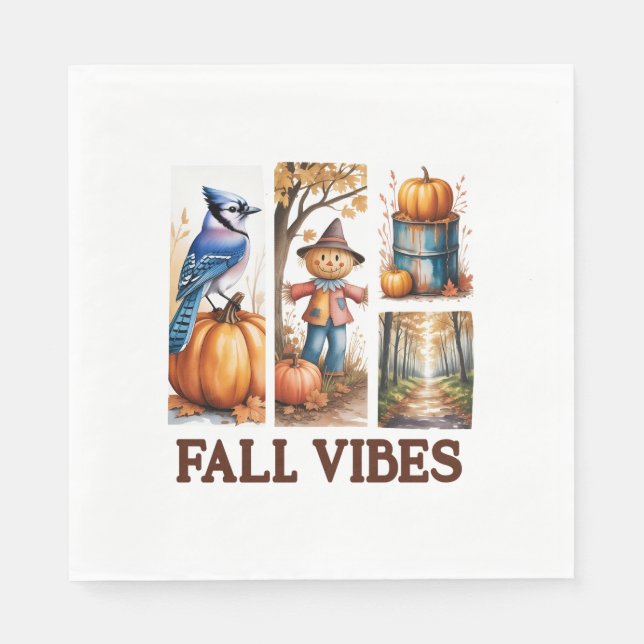 Autumn Vibes Fall Vibes Serviette (Vorderseite)