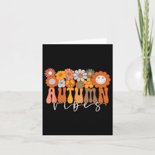 Autumn Vibes Groovy Design fällt Lover Erntedank Karte