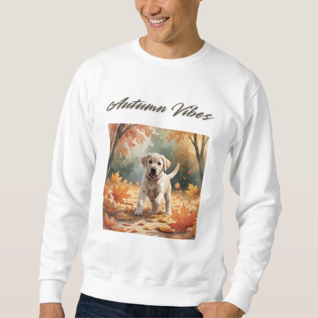 Autumn Vibes Labrador Puppy Sweatshirt (Vorderseite)