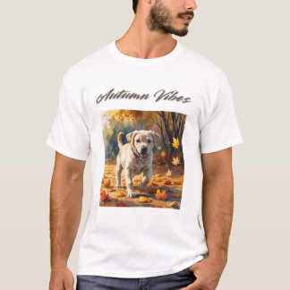 Autumn Vibes Labrador Puppy T - Shirt