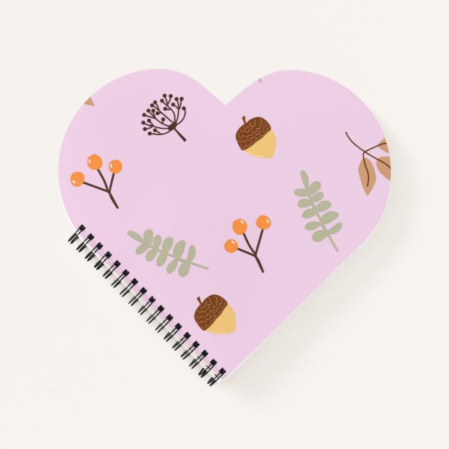 Autumn Vibes Leaf Muster Art Notizbuch (Vorderseite)