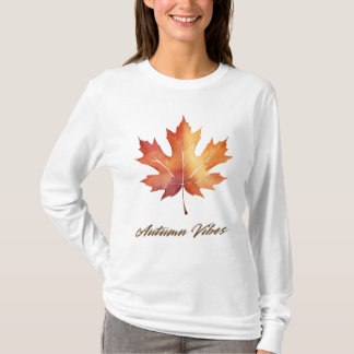 Autumn Vibes Leaf T - Shirt