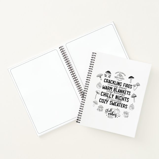 Autumn Vibes Spiral Notebook & Sketchbook Notizbuch (Innenseite)