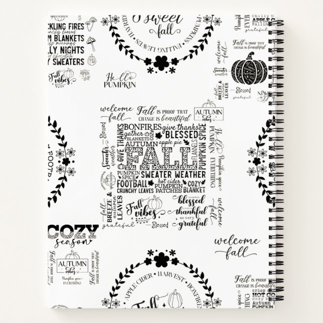 Autumn Vibes Spiral Notebook & Sketchbook Notizbuch (Rückseite)