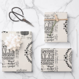 Autumn Vibes Wrapping Papers Wrapping Paper Sheets Geschenkpapier Set