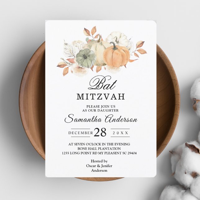 Autumn Wassercolor Pumpkins & Blume Einladung (Von Creator hochgeladen)