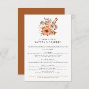 Autumn Watercolor Florals Coronavirus Safety Enclo Begleitkarte