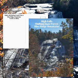 Autumn Waterfall High Falls DuPont Staat Forest NC Postkarte