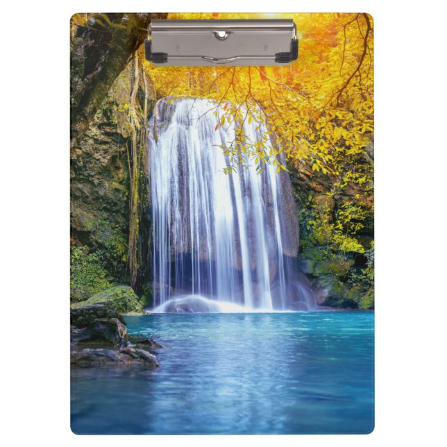 Autumn Waterfall Klemmbrett (Vorderseite)