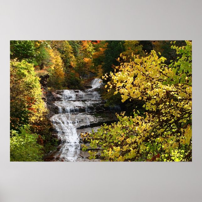 Autumn Waterfall Poster (Vorne)