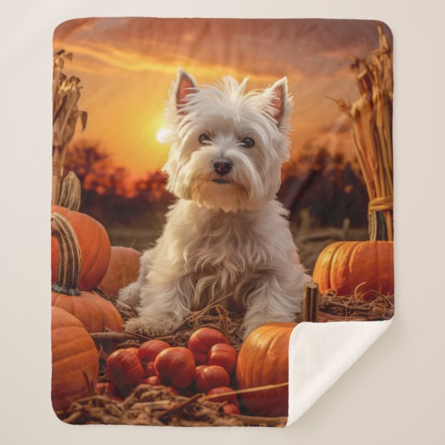 Autumn Westie Sherpadecke (Vorderseite)
