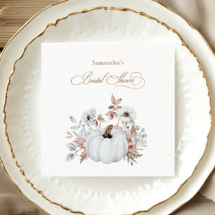 Autumn White Pumpkin Brautparty Serviette