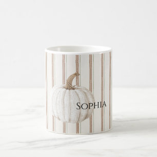 Autumn White Strick Pumpkin Kaffeetasse