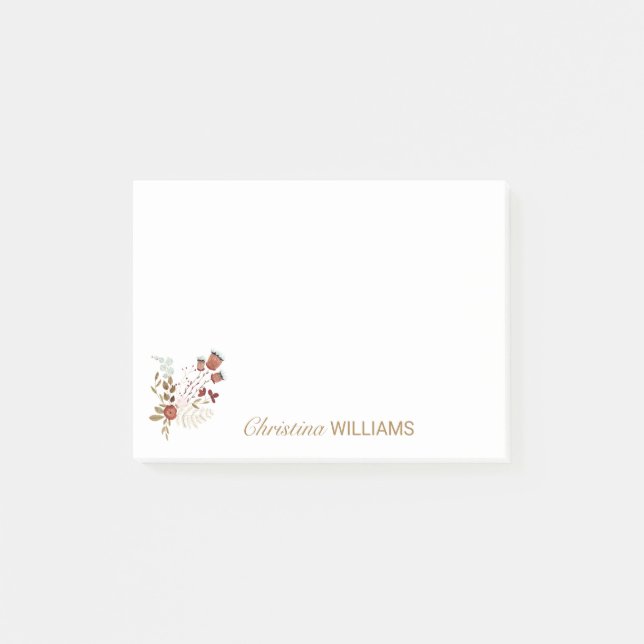 Autumn Wildflower Bouquet  Post-it Klebezettel (Vorderseite)