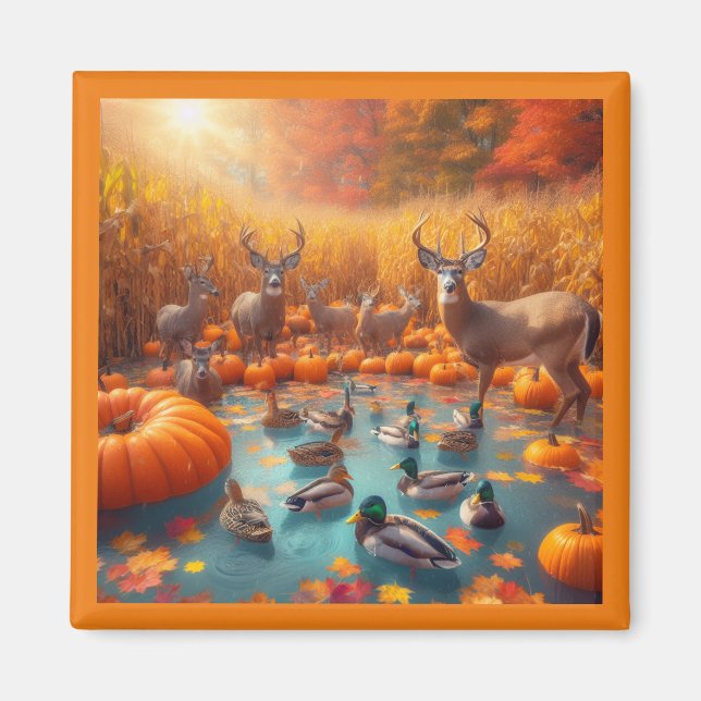 Autumn Wildlife Magnet (Vorne)