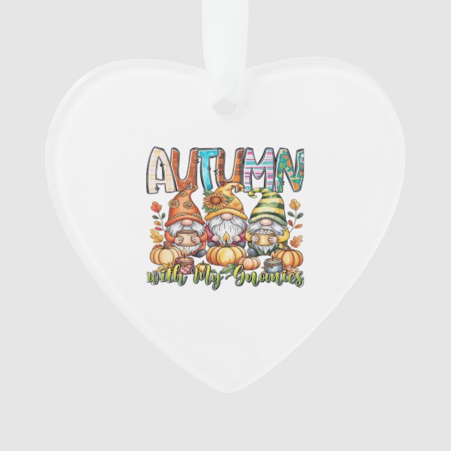 Autumn With My Gnomes Classic T-Shirt.png Ornament (Vorderseite)