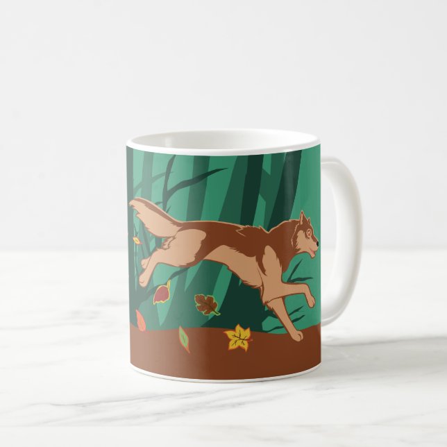 Autumn Wolf Tasse (VorderseiteRechts)