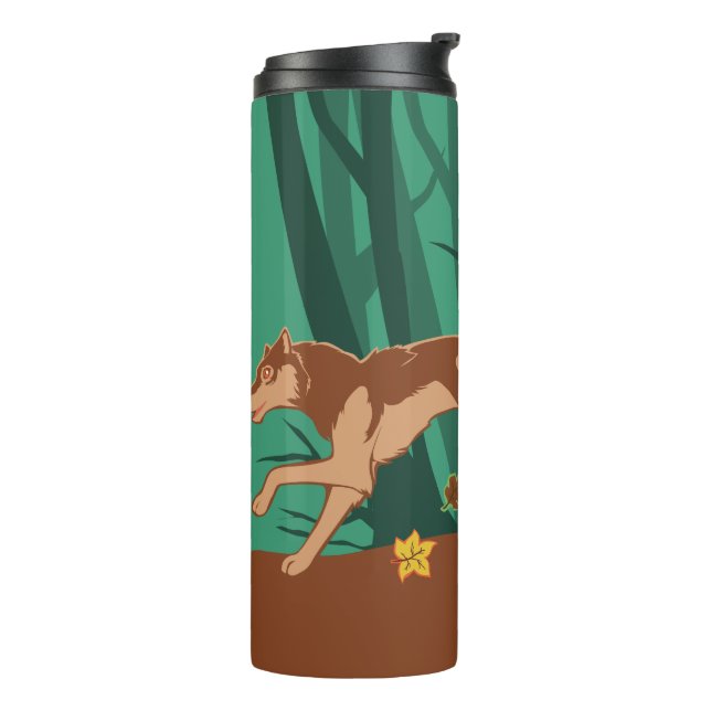 Autumn Wolf Thermosbecher (Nach links gedreht)