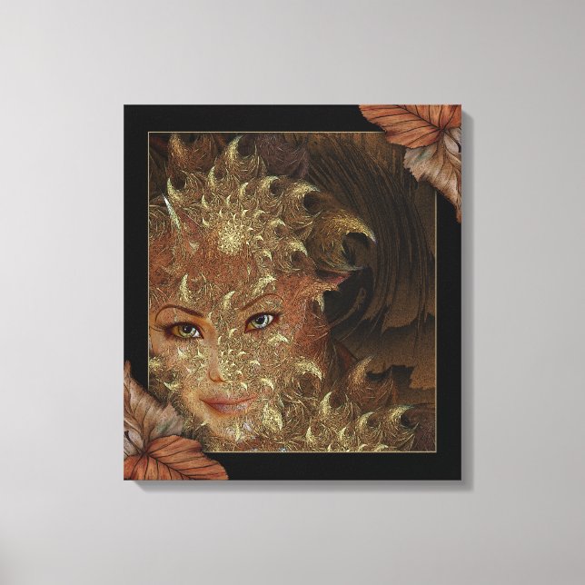Autumn Wood Nymph Wrapped Canvas Art Leinwanddruck (Vorderseite)