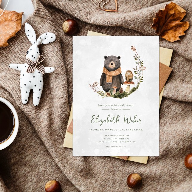 Autumn Woodland Forest Bear Baby Shower (Von Creator hochgeladen)