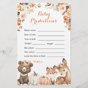 Autumn Woodland Oh Baby Showbabys Vorhersage
