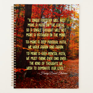 Autumn Woods New Hampshire Motivierend Zitat Planer