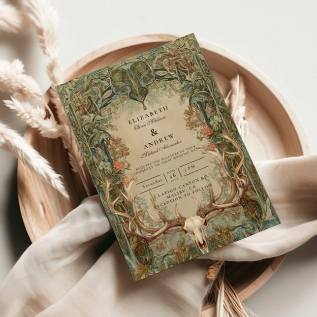 Autumn Woods Rustic Wedding Einladung (Von Creator hochgeladen)