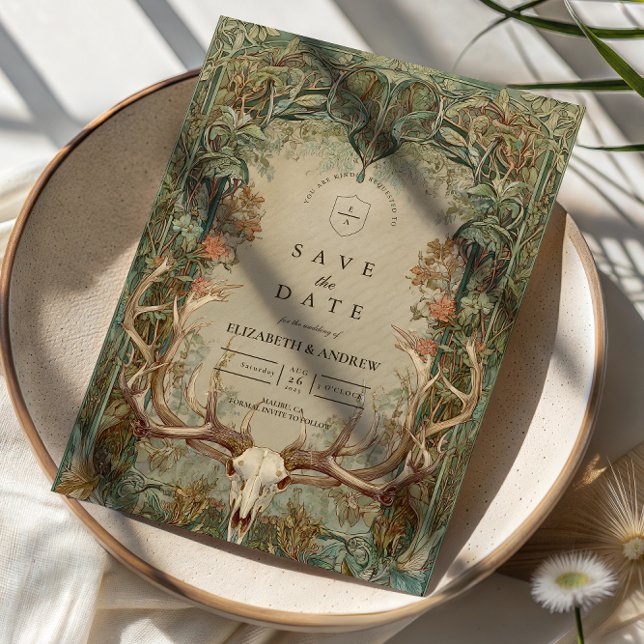 Autumn Woods Rustic Wedding Save The Date (Von Creator hochgeladen)