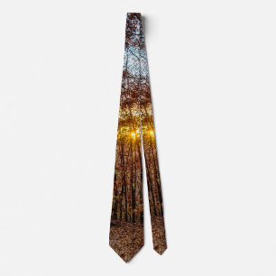 Autumn Woods Sunset Neck Tie Krawatte