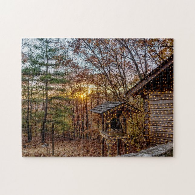 Autumn Woods Sunset Puzzle (Horizontal)