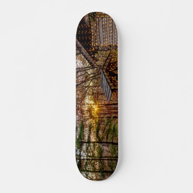 Autumn Woods Sunset Skateboard (Vorne)