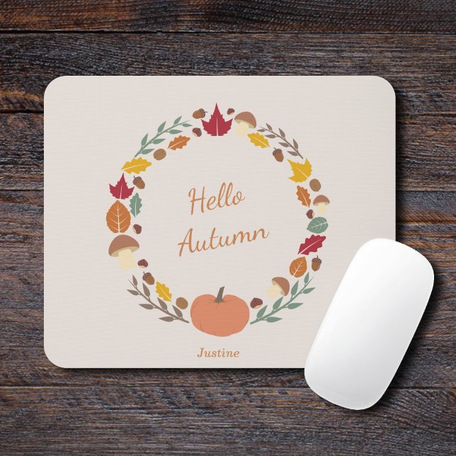 Autumn Wreath Mouse Pad Mousepad (Autumn Wreath Mouse Pad)