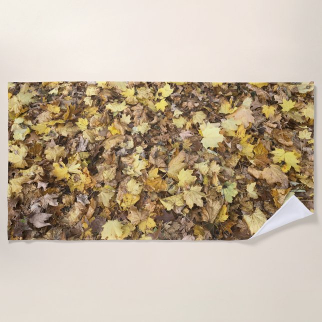 Autumn Yellow Leaves Collection Strandtuch (Vorderseite)