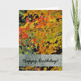 Autumnal Birthday Karte