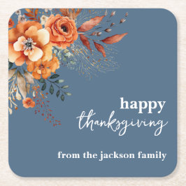 Autumnal Blume Erntedank elegant Rechteckiger Pappuntersetzer