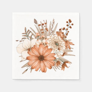 Autumnal Colors Florals Foliage Erntedank Serviette