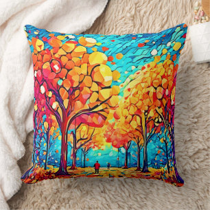 Autumnal Dreamscape Walk Kissen