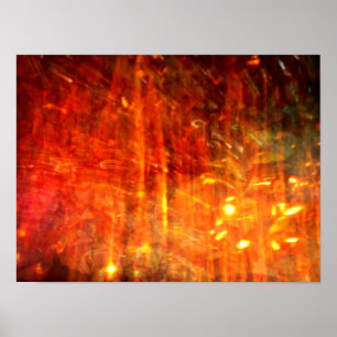 Autumnal Fire Abstrakt Art Poster